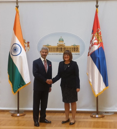 7 November 2019 National Assembly Speaker Maja Gojkovic and the Indian Minister of External Affairs Subrahmanyam Jaishankar